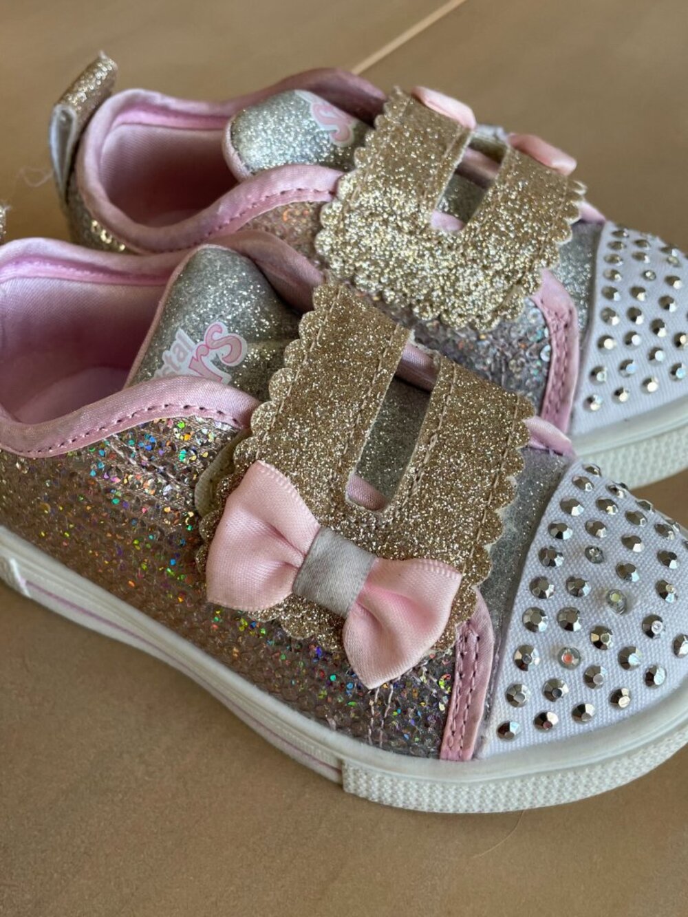 Entire Closet $5! S Sport by Skechers Toddler Girl Lexi Light Up Pink Glitter - Picture 3 of 12